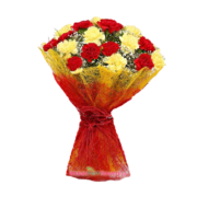 Lovable Carnation 15 Yellow & Red Carnation